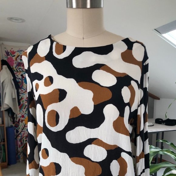 Marimekko Pauli Gathered Sleeve Blouse EU34 - Picture 1 of 8